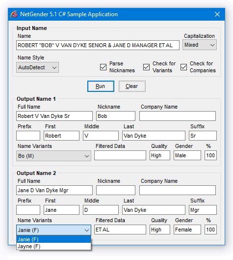NetGender for .NET Screen Shot