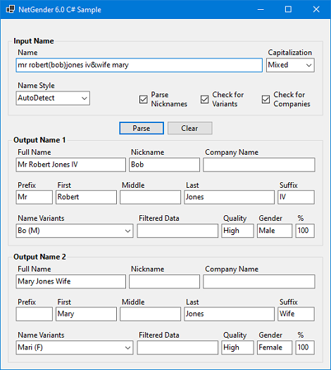 NetGender for .NET Screen Shot